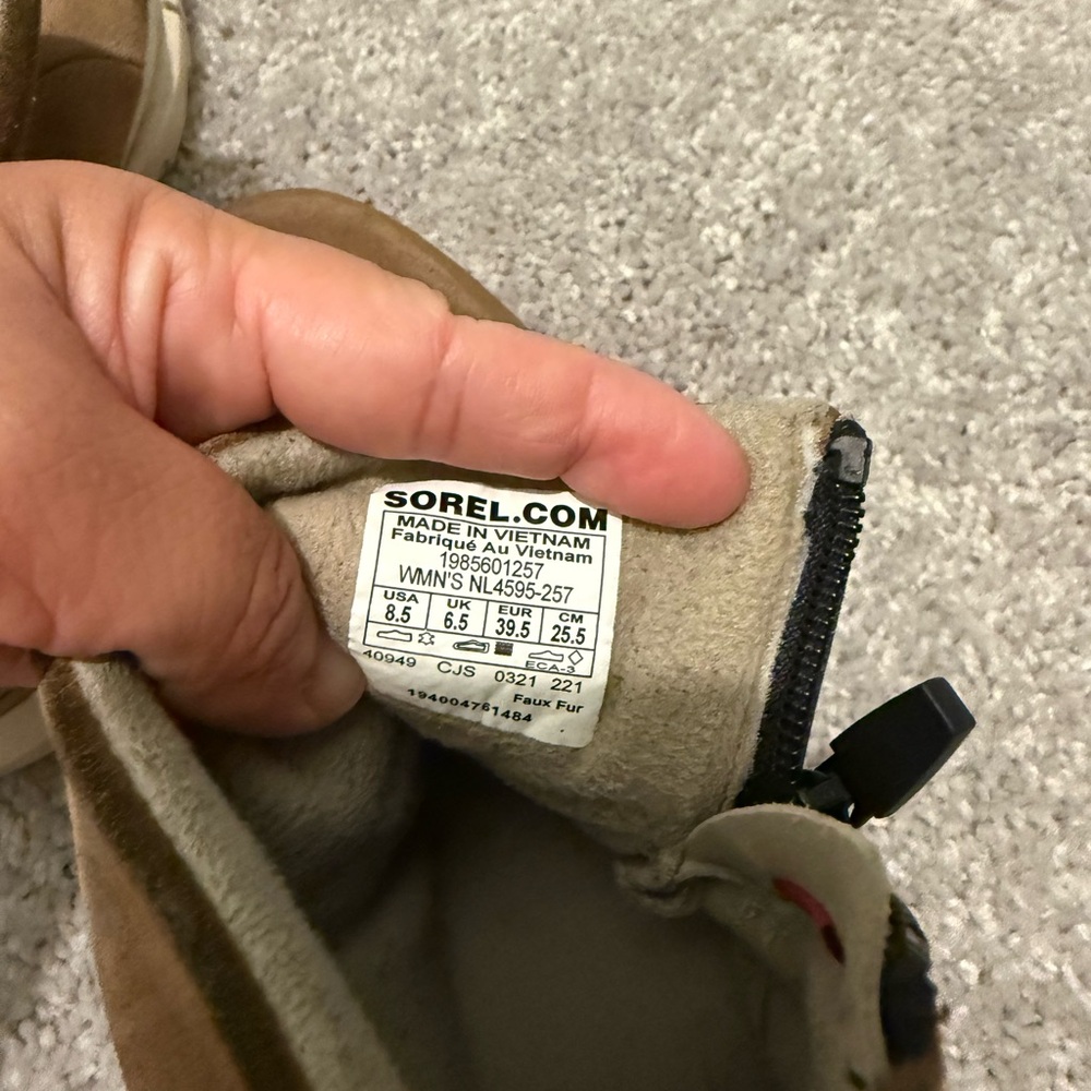 Sorel Ankle Boots in Tan and Black